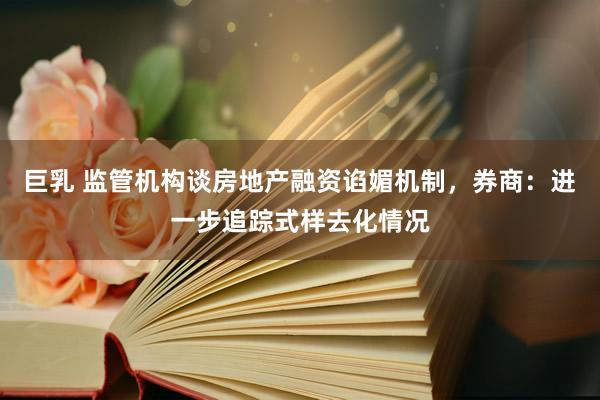 巨乳 监管机构谈房地产融资谄媚机制，券商：进一步追踪式样去化情况