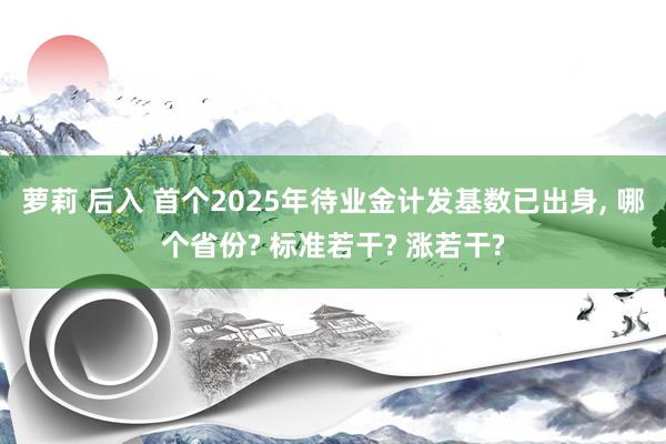 萝莉 后入 首个2025年待业金计发基数已出身， 哪个省份? 标准若干? 涨若干?